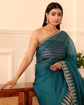 Hand Embroidery Organza Silk Saree