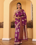 Handloom Banarasi Kairi Boota Katan Silk Saree