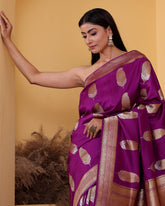 Handloom Banarasi Kairi Boota Katan Silk Saree