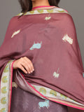 Grape Colour Pichwai Dupatta