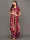 Burgungy Pichwai Cotton Silk Dupatta