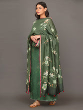 Olive Green Cotton Silk Dupatta