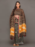 Chocolate Brown Cotton Silk Pichwai Suit Set
