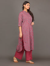 Flamingo Colour Mandarin Collar Kurta