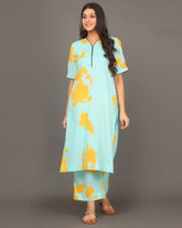 Sea Green Kurta And Bottom