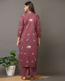 Garnet Pichwai Kurta Bottom Co-Ord