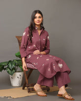 Garnet Pichwai Kurta