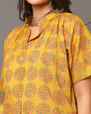 Gold Ajrakh Kurta