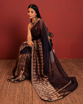 Organza Stripes Handembroidary Saree