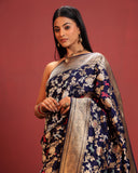 Banarasi Khadhua Shikargah Saree