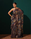 Moonga Silk Woven Kalamkari Saree