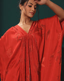 Red Satin Kaftan