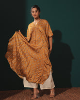 Mustard Satin Kaftan Set