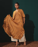 Mustard Satin Kaftan Set