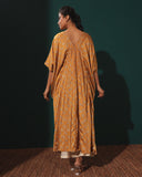 Mustard Satin Kaftan Set