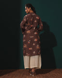 Chocolate Linen Kurta