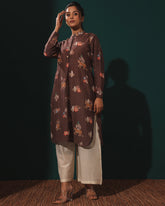 Chocolate Linen Kurta Set