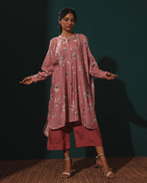 Silk Cotton Loose Floral Kurta Set