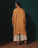 Mustard Satin Loose Kurta Set