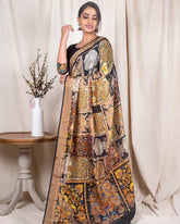Black Katan Silk Saree - Silk Mark Certified