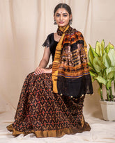 Black Matka Silk Saree - Silk Mark Certified