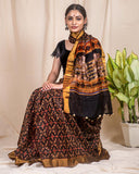 Black Matka Silk Saree - Silk Mark Certified