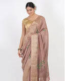 Pastel Pink Moonga Silk Saree - Silk Mark Certified