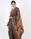Seaweed Green Moonga Silk Saree - Silk Mark Certified