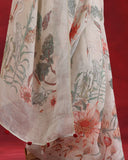 Pastel Pista Green Linen Saree