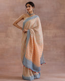 Stripped Linen Saree