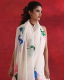 Multicolour Floral Organza Saree