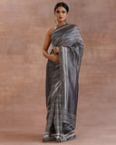 Deep Blue Tissue Organza Silk Saree