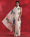 Multicolour Floral Organza Saree