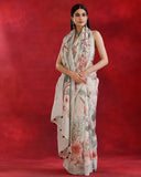 Pastel Pista Green Linen Saree