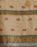 Olive Green Moonga Silk Saree