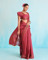 Gulabi Noor Munga Silk Saree