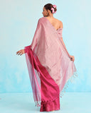 Magenta Muse Metallic Tissue Saree
