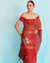 Chandrika Chanderi Gold Stripe Saree