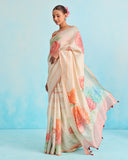 Gulabi Bagh Chiniya Silk Saree