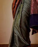 Handwoven Mashru Satin Saree