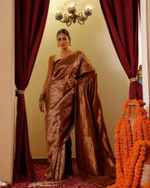 Handwoven Golden Srtipes Saree