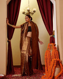 Handwoven Golden Srtipes Saree