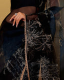 Midnight Blue Organza Embroidary Saree