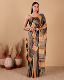 Earthtone Stripes Handloom Silk Saree