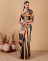 Earthtone Stripes Handloom Silk Saree