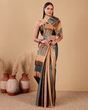 Earthtone Stripes Handloom Silk Saree