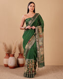 Emerald Heritage Moonga Silk Saree