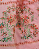 Blush Vine Chanderi Silk Saree