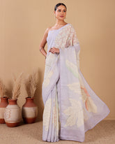 Linen Saree with Lace Detailing