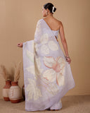Linen Saree with Lace Detailing